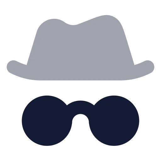 Hat Glasses Icon in Bulk Rounded style