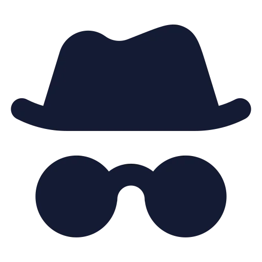 Hat Glasses Icon in Solid Rounded style