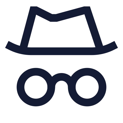 Hat Glasses Icon in Stroke Sharp style