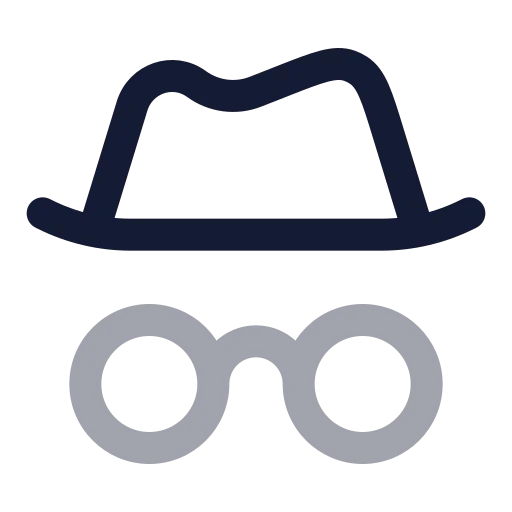 Hat Glasses Icon in Twotone Rounded style