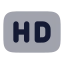 Hd icon with bulk rounded style