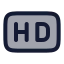 Hd icon with duotone rounded style