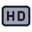 Hd icon with duotone standard style