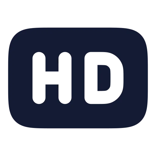 Hd Icon in Solid Rounded style
