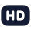 Hd icon with solid rounded style