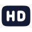 Hd icon with solid rounded style