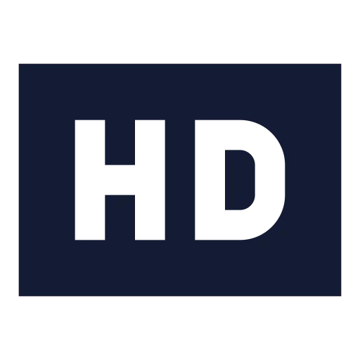 Hd Icon in Solid Sharp style