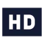 Hd icon with solid sharp style