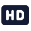 Hd icon with solid standard style