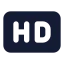 Hd icon with solid standard style