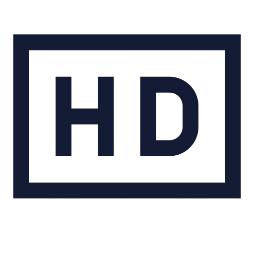 Hd Icon in Stroke Sharp style