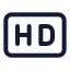 Hd icon with stroke standard style