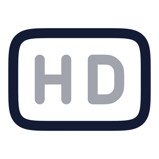 Hd Icon in Twotone Rounded style