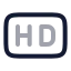 Hd icon with twotone rounded style