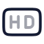 Hd icon with twotone rounded style