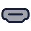 Hdmiport icon with duotone rounded style