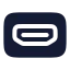 Hdmiport icon with solid rounded style