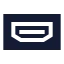 Hdmiport icon with solid sharp style