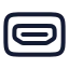 Hdmiport icon with stroke rounded style