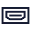 Hdmiport icon with stroke sharp style