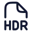 Hdr icon with stroke rounded style