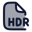 Hdr icon with duotone rounded style
