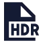 Hdr icon with solid sharp style