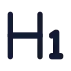Heading icon with solid rounded style