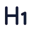 Heading 1 icon with solid standard style