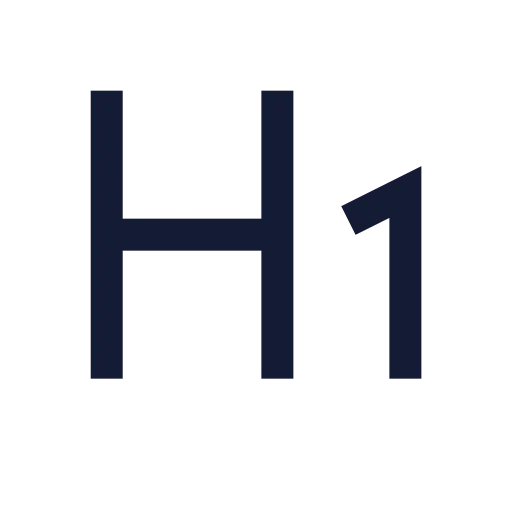 Heading 1 Icon in Stroke Sharp style