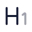 Heading 1 icon with twotone rounded style