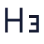 Heading 3 icon with stroke sharp style