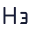 Heading 3 icon with stroke standard style