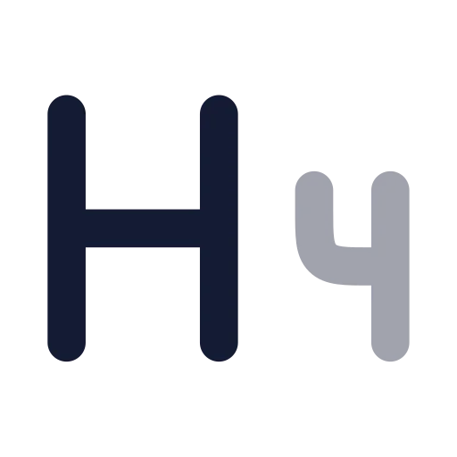 Heading 4 Icon in Bulk Rounded style