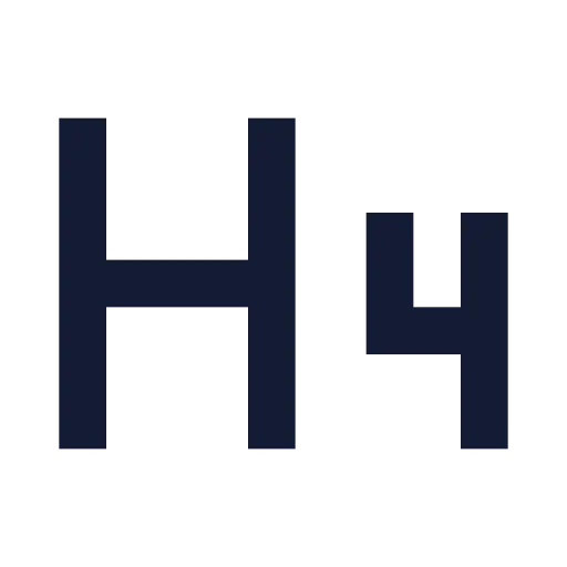 Heading 4 Icon in Solid Sharp style