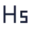 Heading 5 icon with stroke sharp style