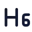 Heading 6 icon with solid rounded style