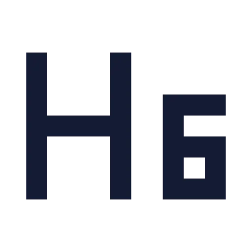 Heading 6 Icon in Solid Sharp style