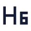 Heading 6 icon with solid sharp style