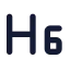 Heading 6 icon with solid standard style