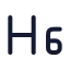Heading 6 icon with stroke rounded style