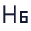 Heading 6 icon with stroke sharp style