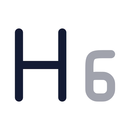 Heading 6 Icon in Twotone Rounded style