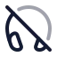 Headphonemute icon with twotone rounded style