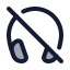 Headphoneoff icon with duotone rounded style