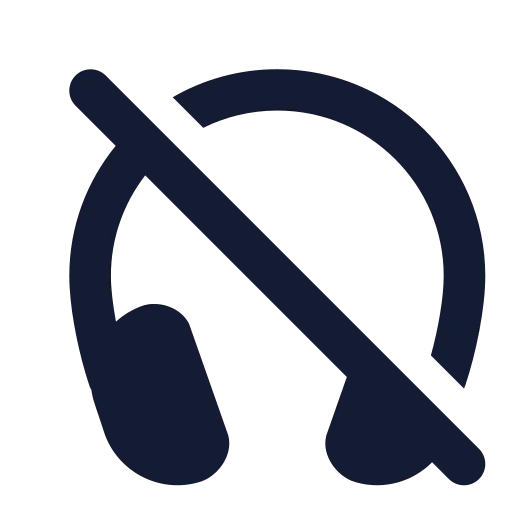 Headphone Off Icon in Solid Rounded style
