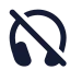 Headphoneoff icon with solid rounded style