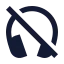 Headphoneoff icon with solid sharp style