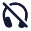 Headphoneoff icon with solid standard style