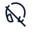 Headphoneoff icon with stroke sharp style